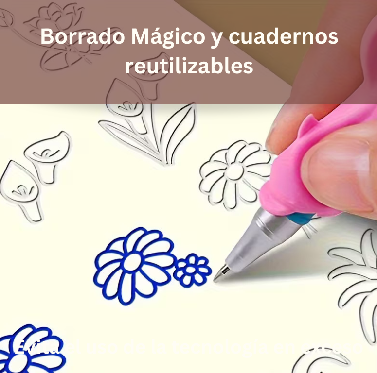 Set de 4 Cuadernos Mágicos de Caligrafia, Montessori, en inglés y reutilizables.